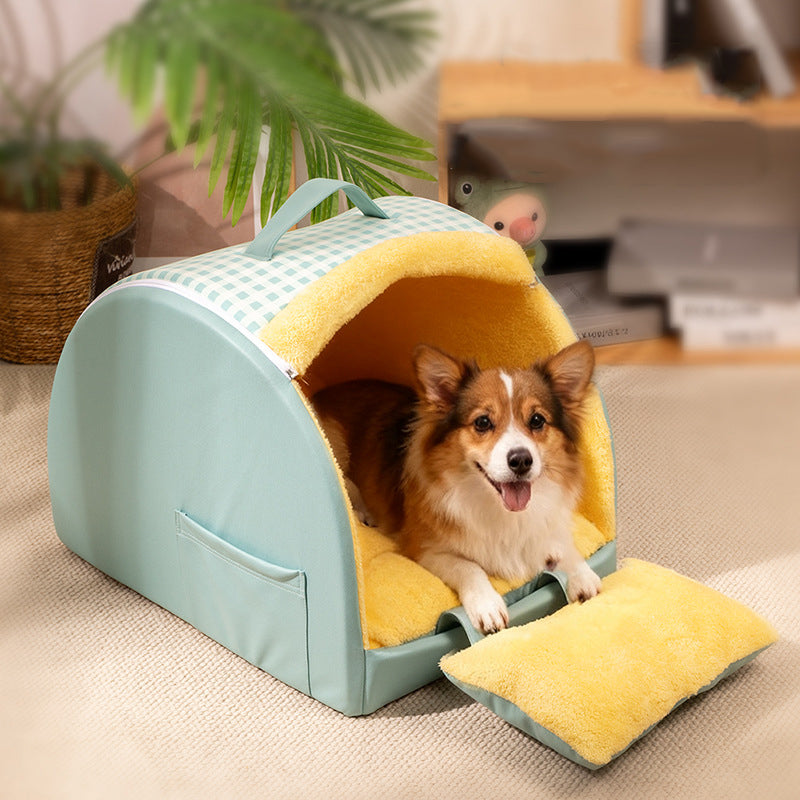 Crystal Velvet Arch Cat Bed