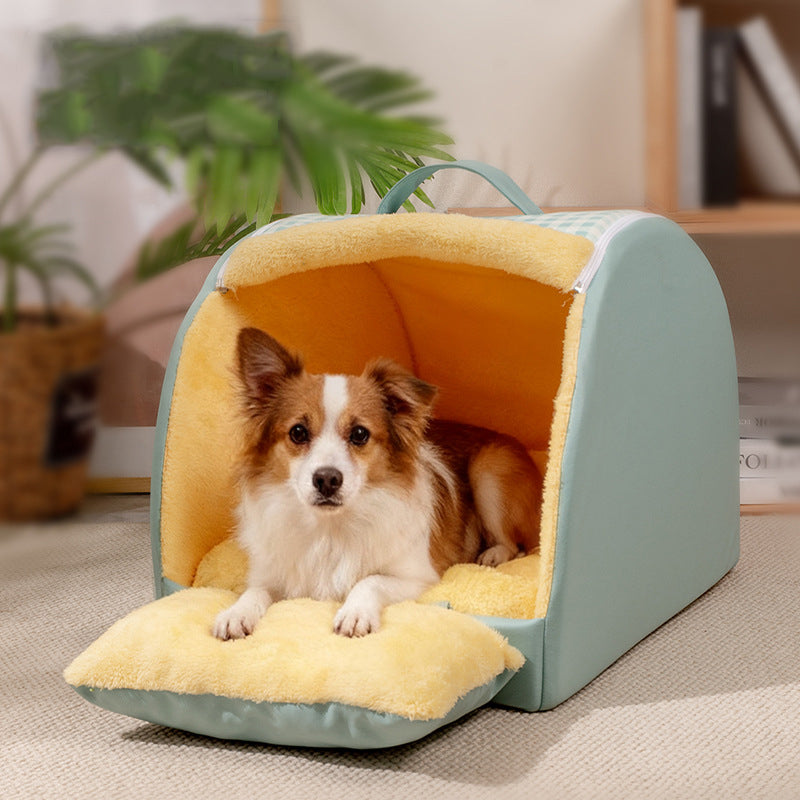 Crystal Velvet Arch Cat Bed