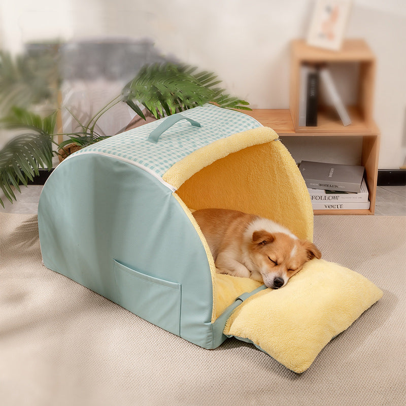 Crystal Velvet Arch Cat Bed