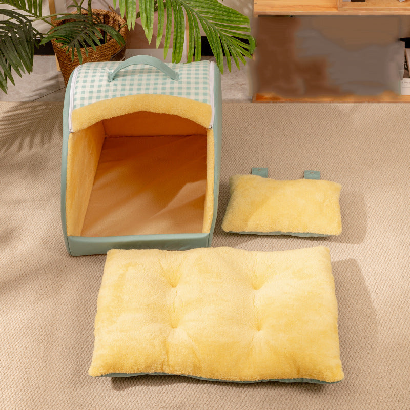 Crystal Velvet Arch Cat Bed
