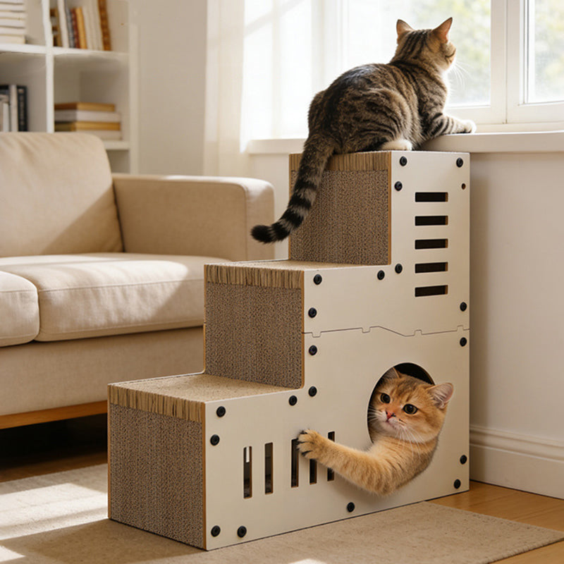 Stair Design Cat Bed & Scratching Board
