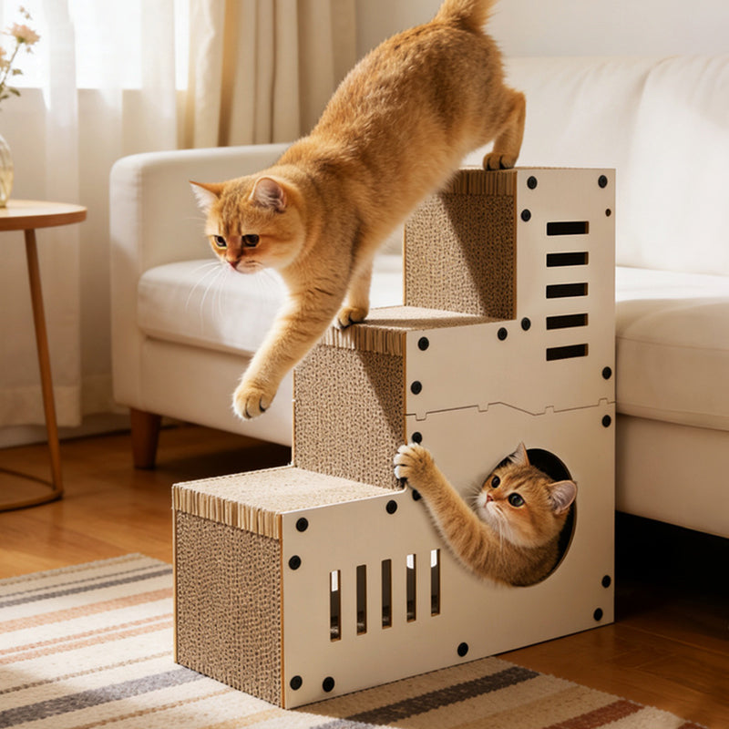 Stair Design Cat Bed & Scratching Board
