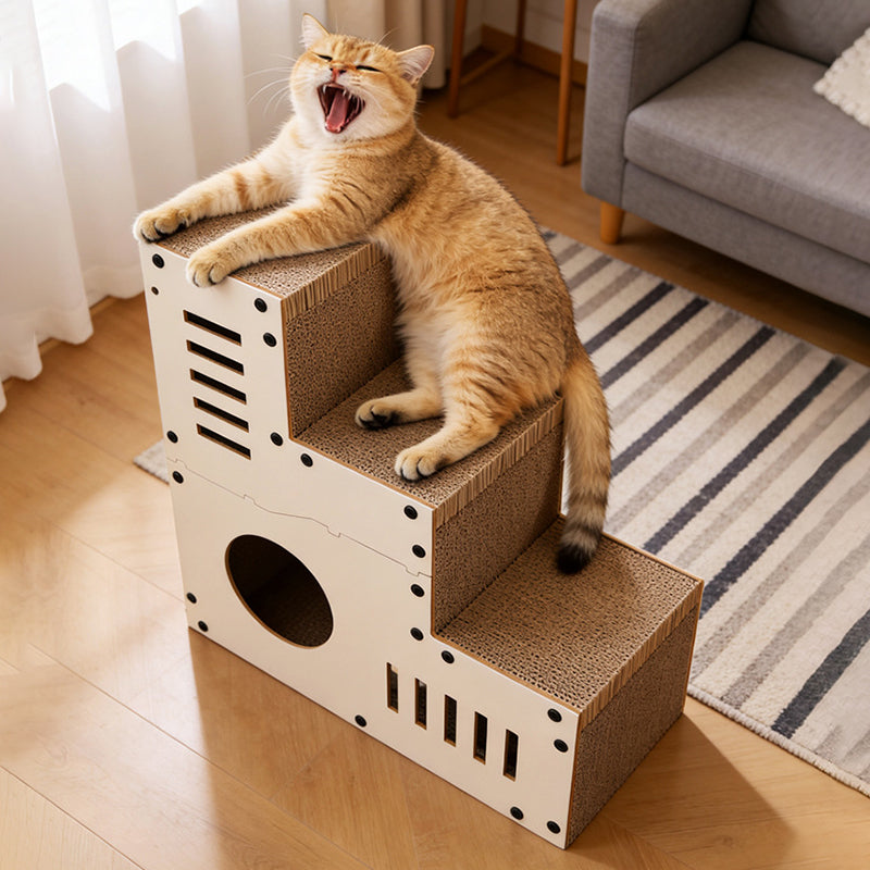 Stair Design Cat Bed & Scratching Board