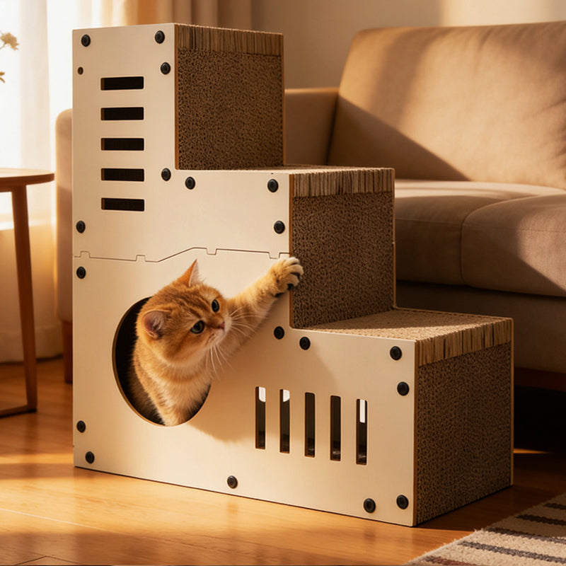 Stair Design Cat Bed & Scratching Board