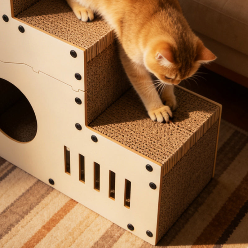 Stair Design Cat Bed & Scratching Board