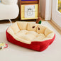 Apple-Shaped Velvet Cat Bed