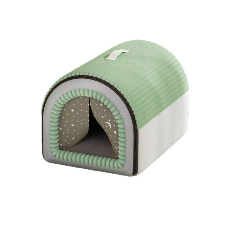 Foldable Velvet Arch Cat Bed