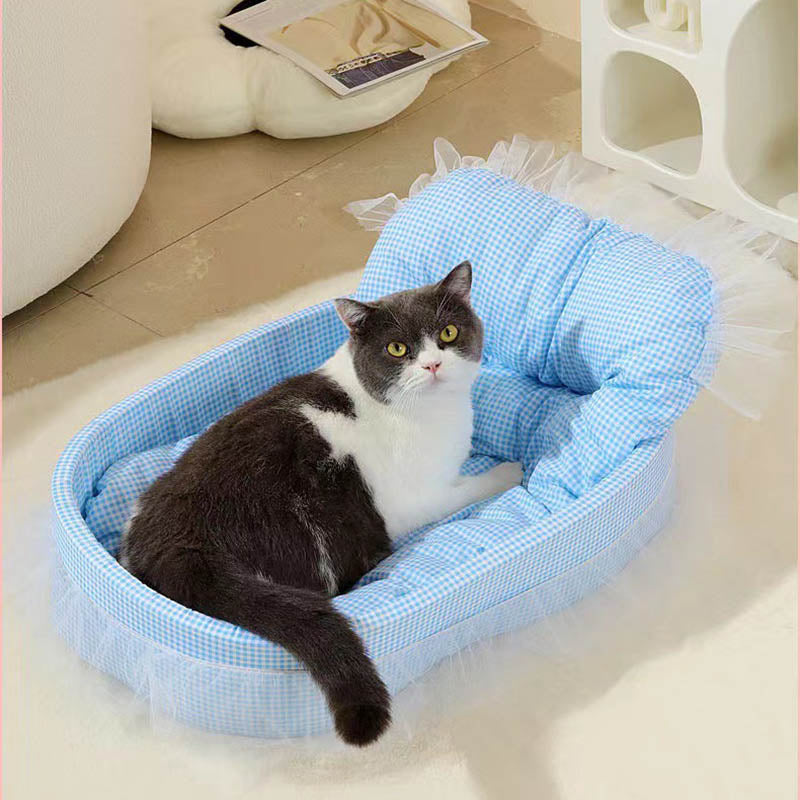 Oval Polyester Cat Bed
