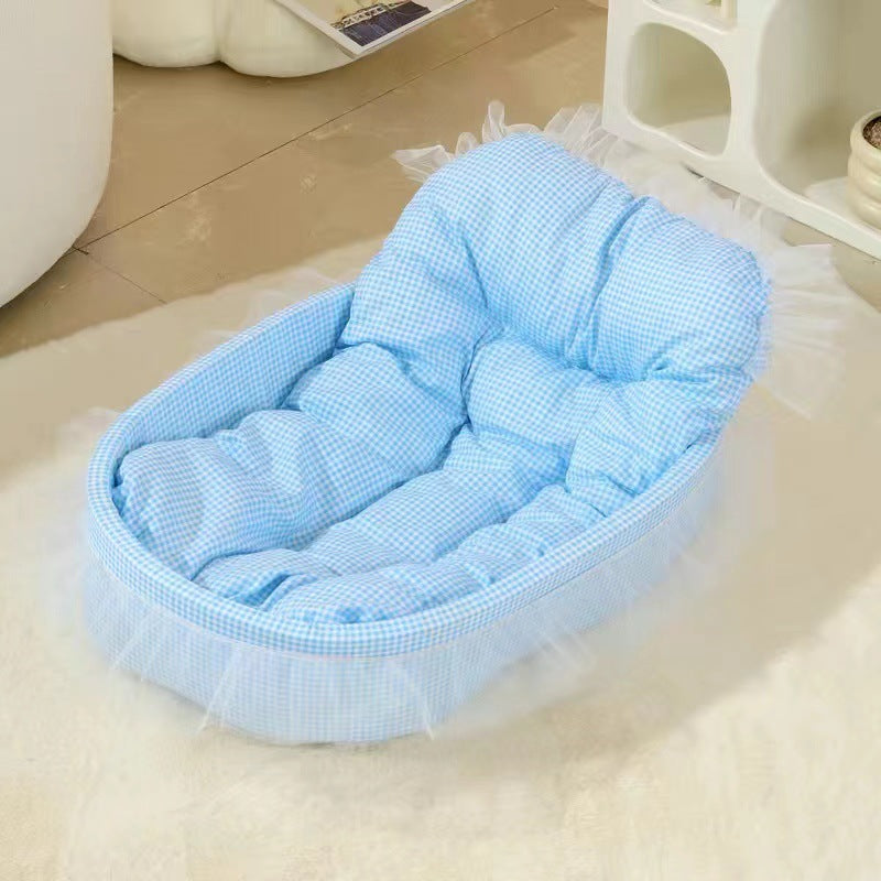 Oval Polyester Cat Bed