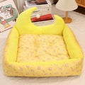 Moon-Shaped Cat Bed with Toy Ball