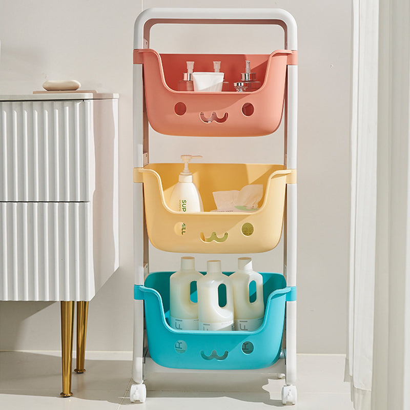 Cat-Shaped Kids Storage Rack on Wheels