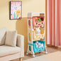 Cat-Shaped Kids Storage Rack on Wheels