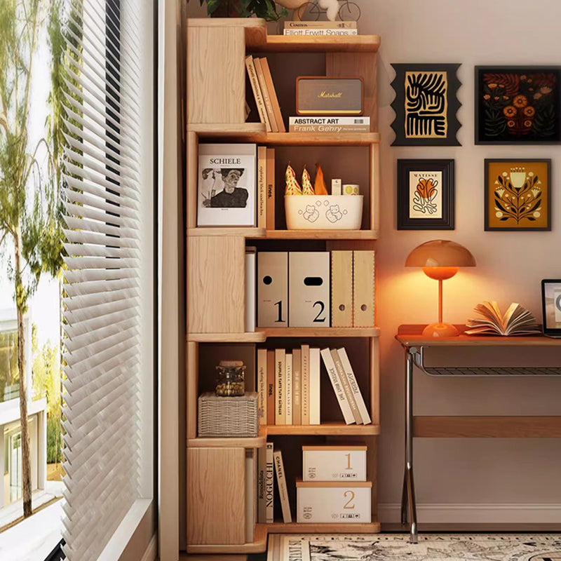 Rubberwood Corner Bookshelf