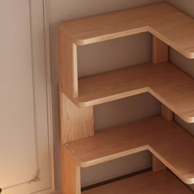 Rubberwood Corner Bookshelf