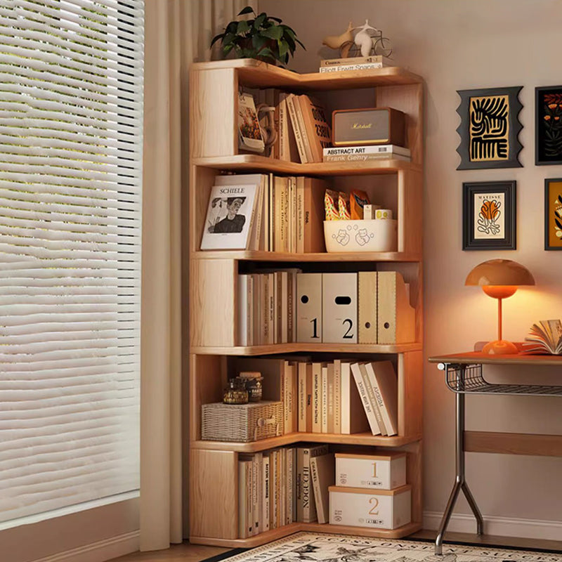 Rubberwood Corner Bookshelf
