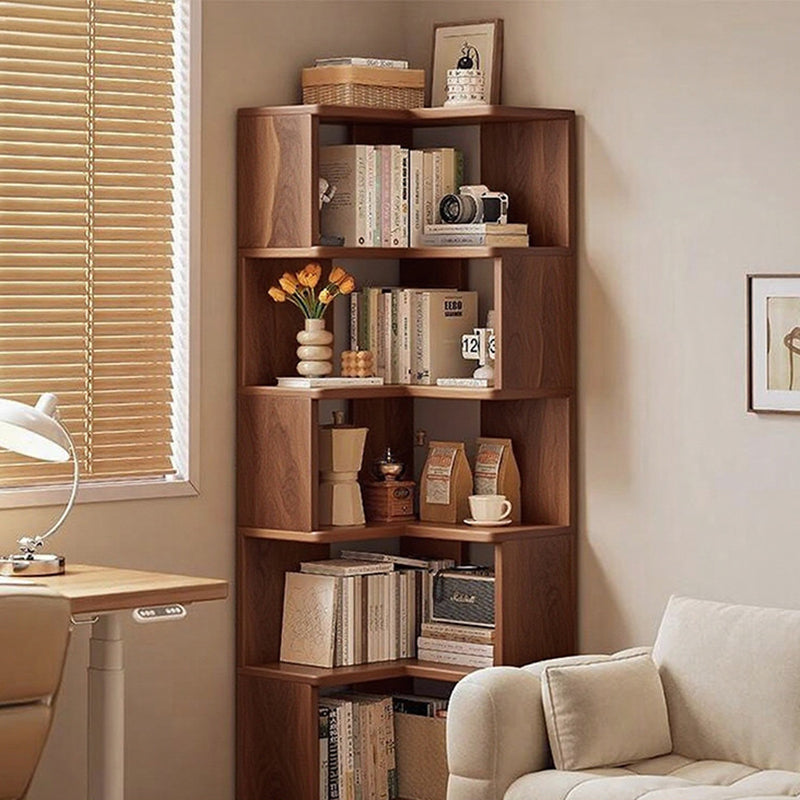 Rubberwood Corner Bookshelf