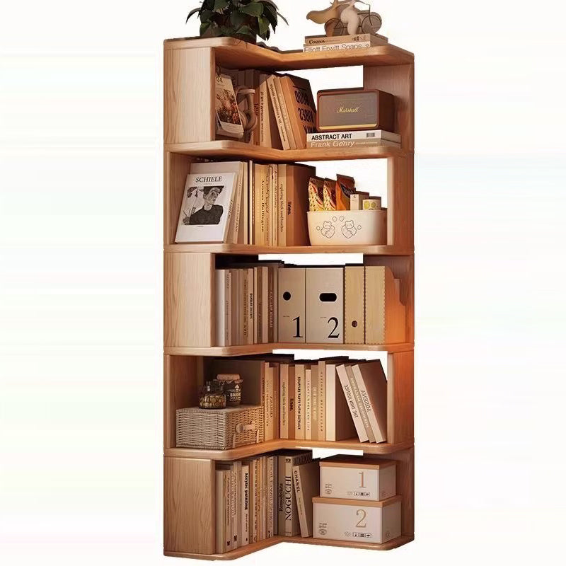 Rubberwood Corner Bookshelf