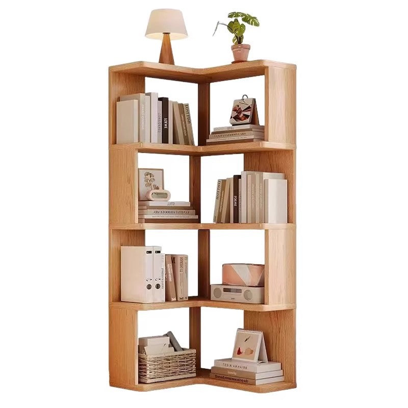 Rubberwood Corner Bookshelf