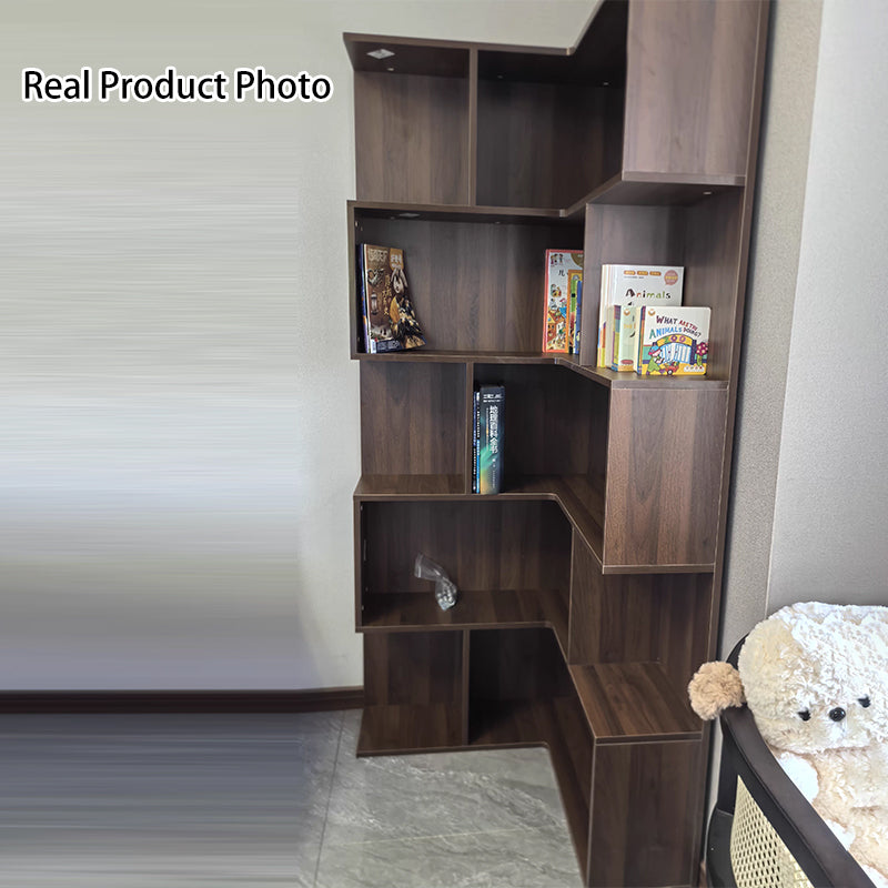 Rubberwood Corner Bookshelf