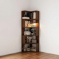 Rubberwood Corner Bookshelf
