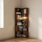 Rubberwood Corner Bookshelf