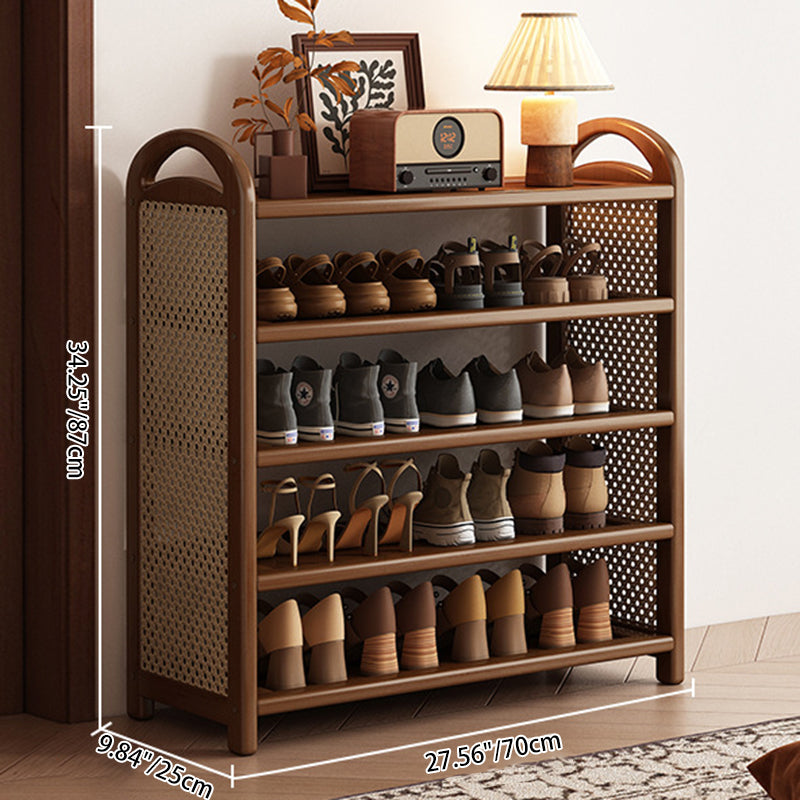 Vintage Bamboo 5/6-Tier Shoe Rack