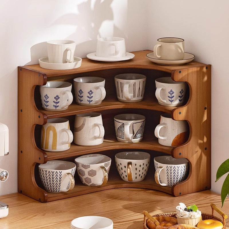Vintage Bamboo 3/4-Tier Desktop Shelf