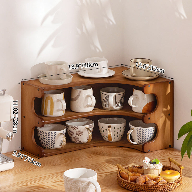 Vintage Bamboo 3/4-Tier Desktop Shelf