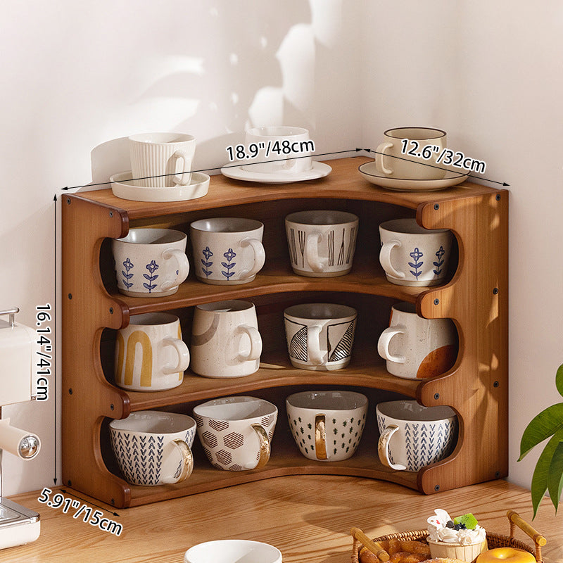 Vintage Bamboo 3/4-Tier Desktop Shelf