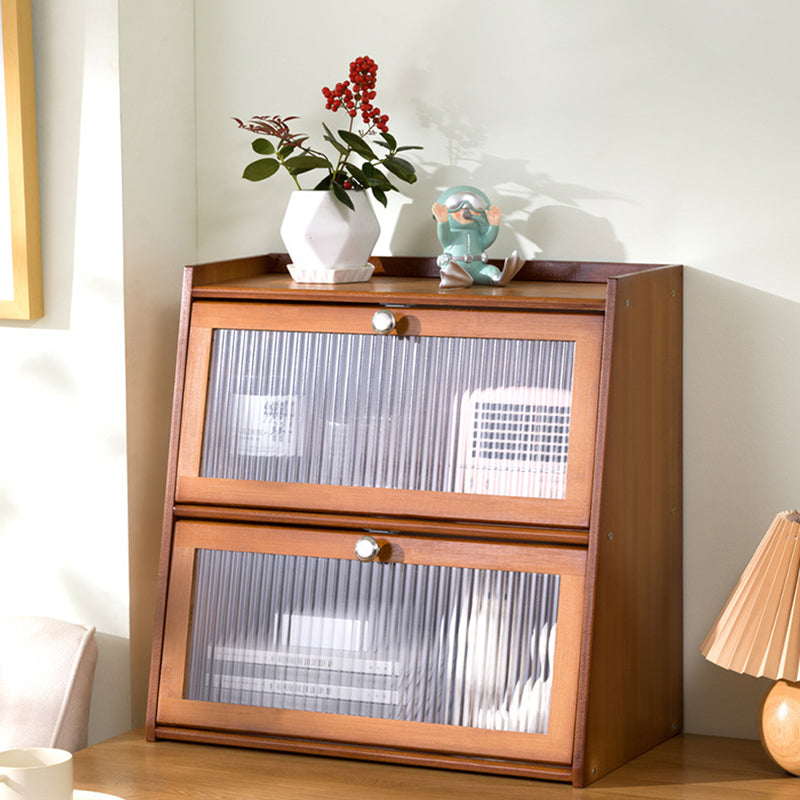 Vintage Bamboo 2/3-Tier Shelf with Cabinet