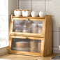 Vintage Bamboo 2/3-Tier Shelf with Cabinet