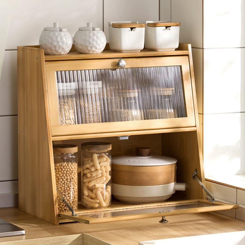 Vintage Bamboo 2/3-Tier Shelf with Cabinet