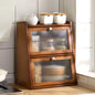 Vintage Bamboo 2/3-Tier Shelf with Cabinet