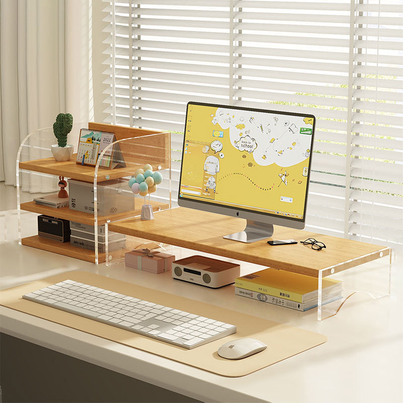 Minimalist Wood 1/2/3-Tier Desktop Shelf