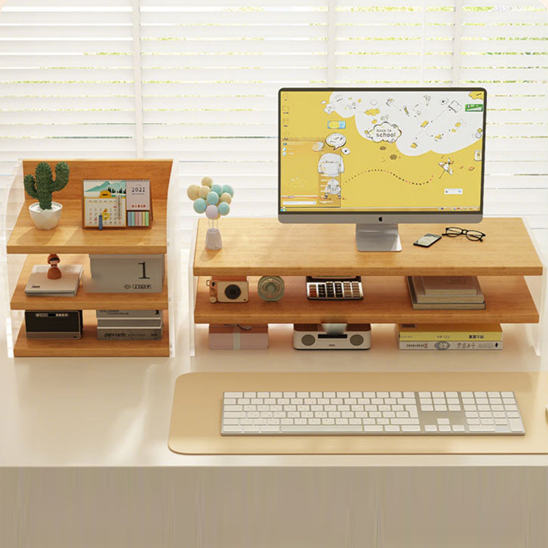 Minimalist Wood 1/2/3-Tier Desktop Shelf