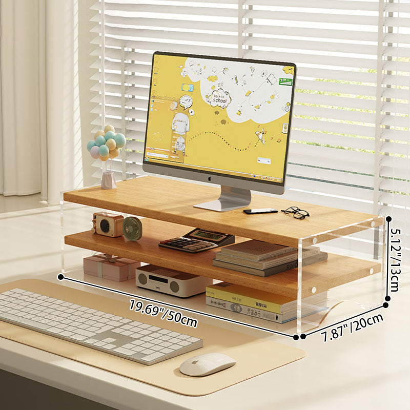 Minimalist Wood 1/2/3-Tier Desktop Shelf