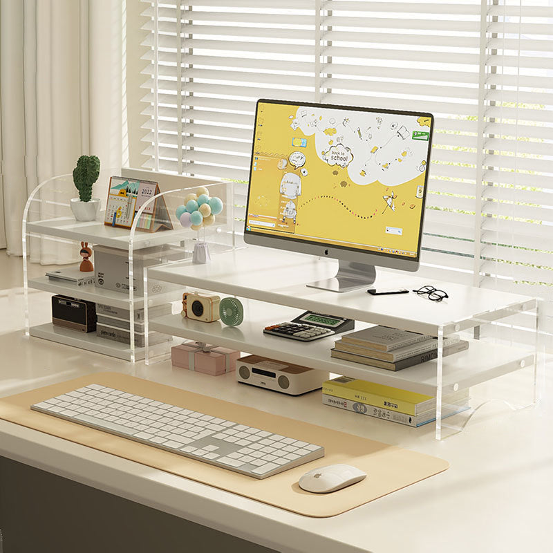 Minimalist Wood 1/2/3-Tier Desktop Shelf