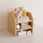 Scandinavian Wood Desktop Shelf with Drawer
