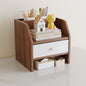 Scandinavian Wood Desktop Shelf with Drawer