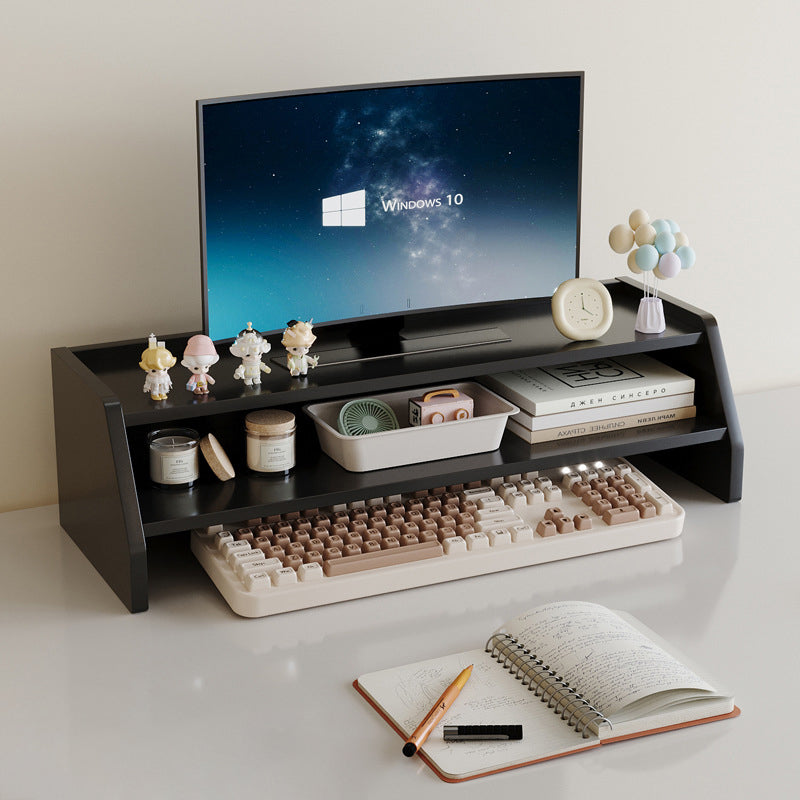 Scandinavian Wood Desktop Shelf with Drawer