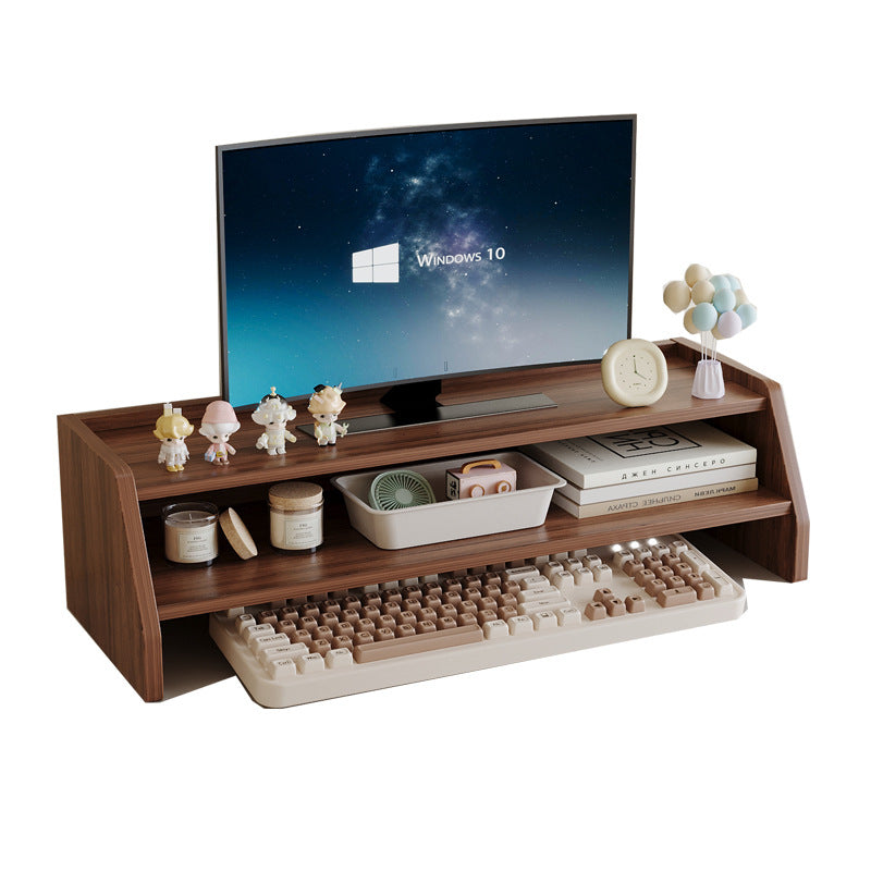 Scandinavian Wood Desktop Shelf with Drawer