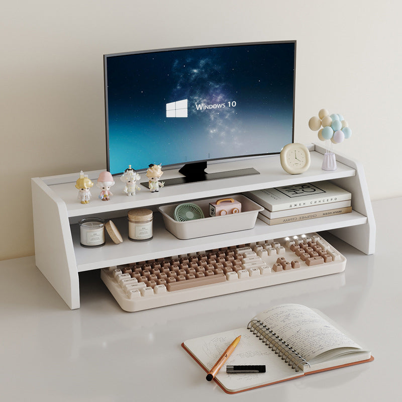 Scandinavian Wood Desktop Shelf with Drawer