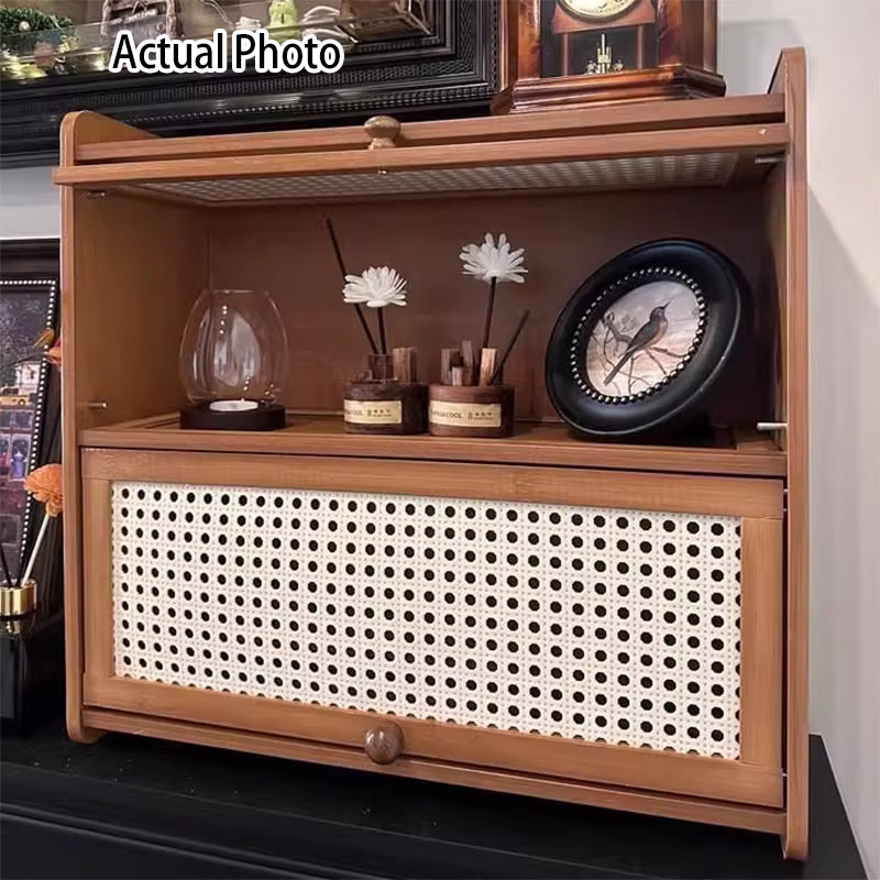 Scandinavian Walnut Flip-Top Desktop Shelf