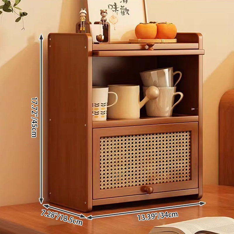 Scandinavian Walnut Flip-Top Desktop Shelf