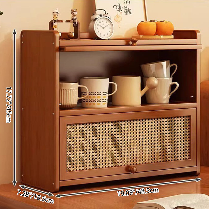 Scandinavian Walnut Flip-Top Desktop Shelf