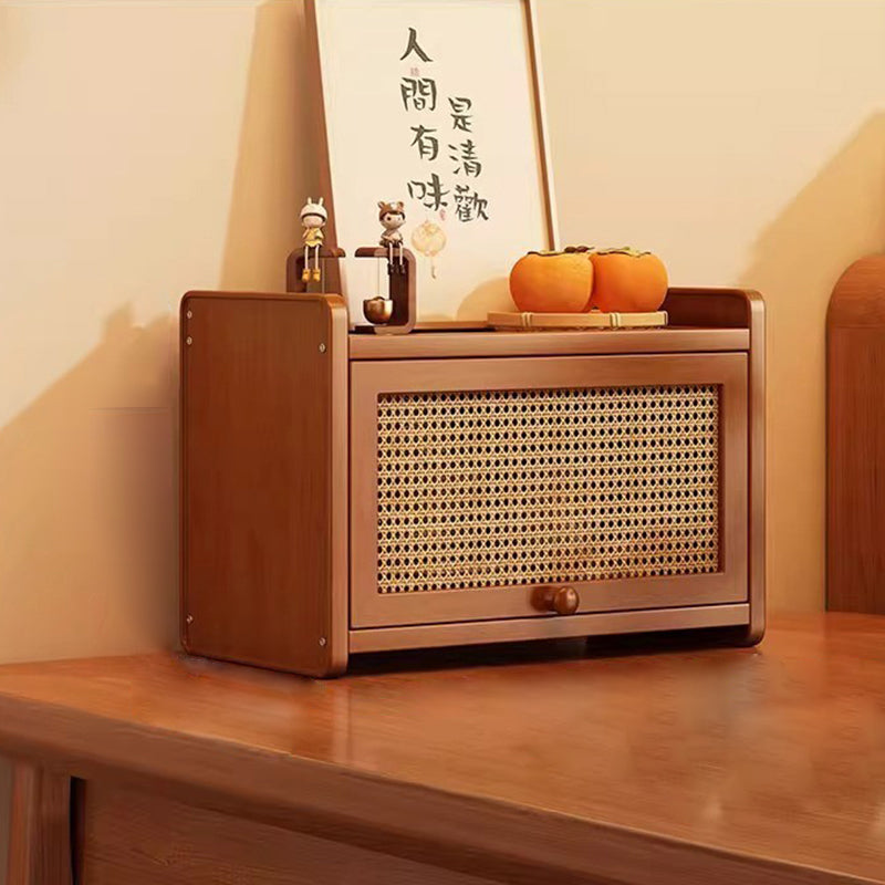 Scandinavian Walnut Flip-Top Desktop Shelf