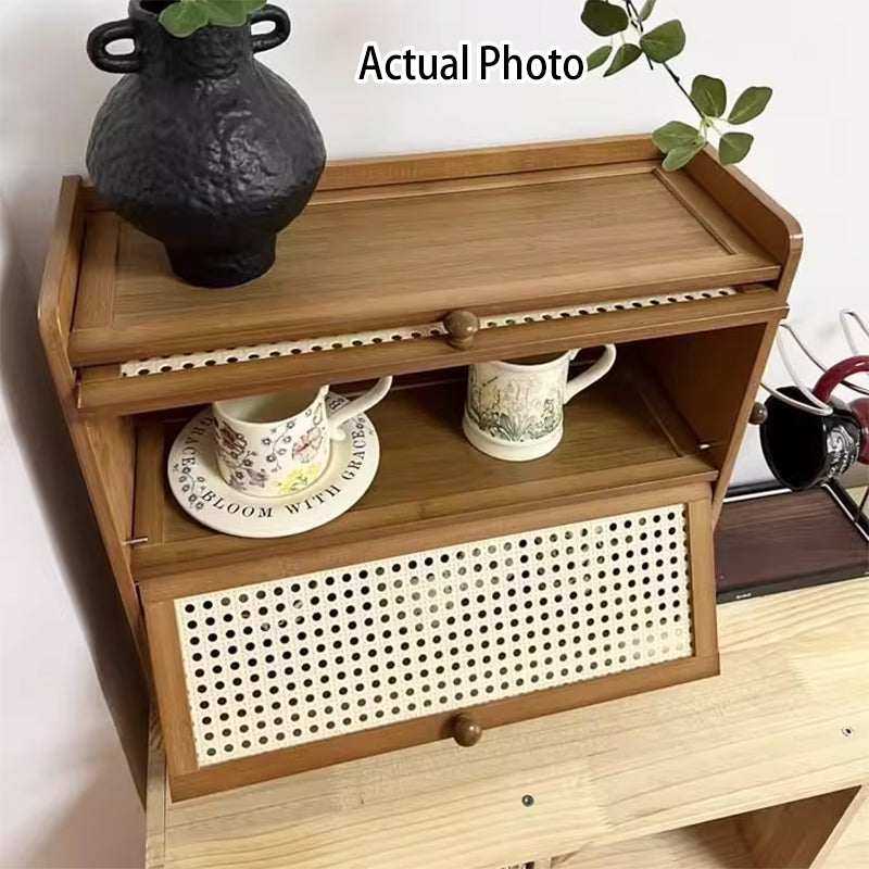 Scandinavian Walnut Flip-Top Desktop Shelf