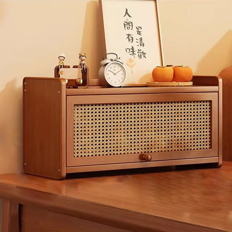Scandinavian Walnut Flip-Top Desktop Shelf
