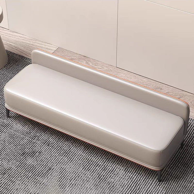 Plywood Faux Leather Bench