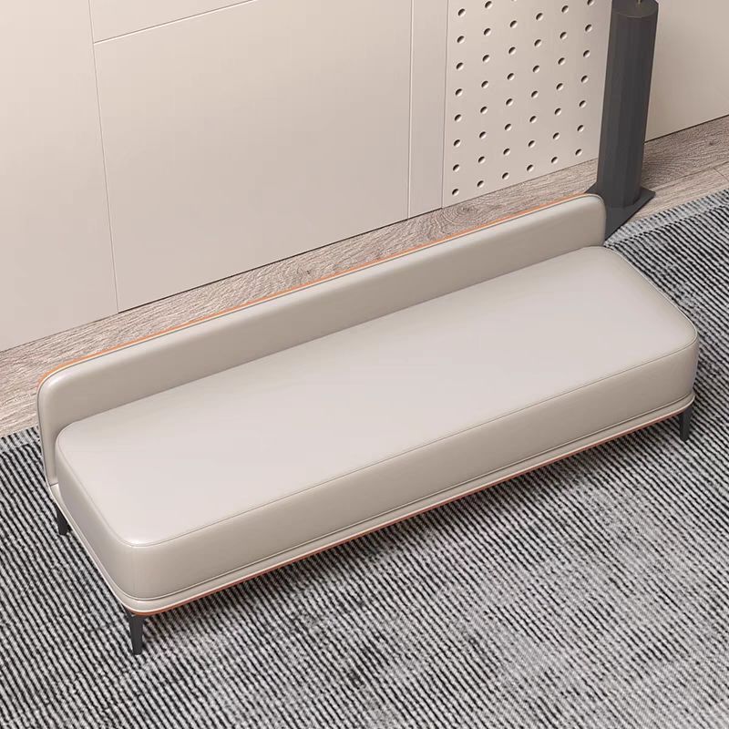 Plywood Faux Leather Bench